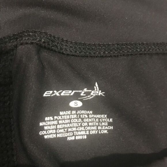 Exertek Cropped Active Wear Black‎ Pants size small loungewear - Picture 2 of 11